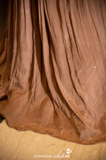 Designer Brown Crepe Silk Party Wear Crop Top