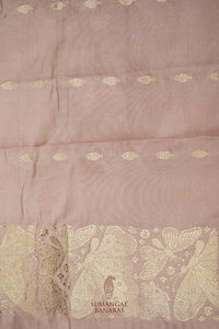 Handwoven Peach Banarasi Katan Silk Saree