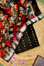 Designer Black Moonga Silk Suit