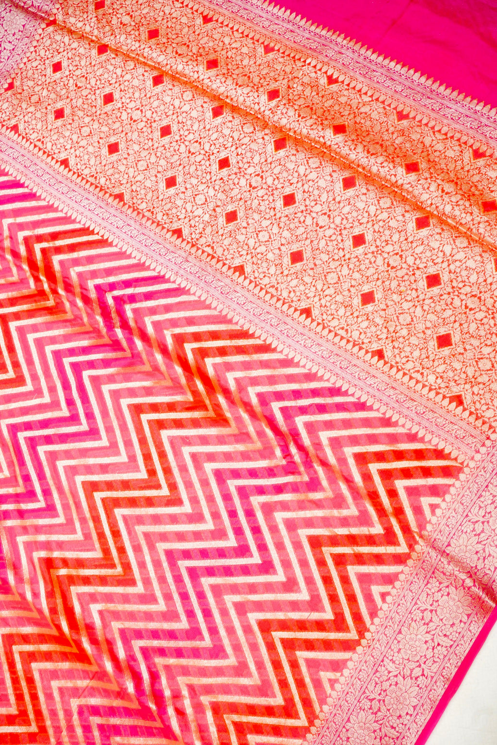 Handwoven Rangkat Banarasi Khaddi Georgette Saree