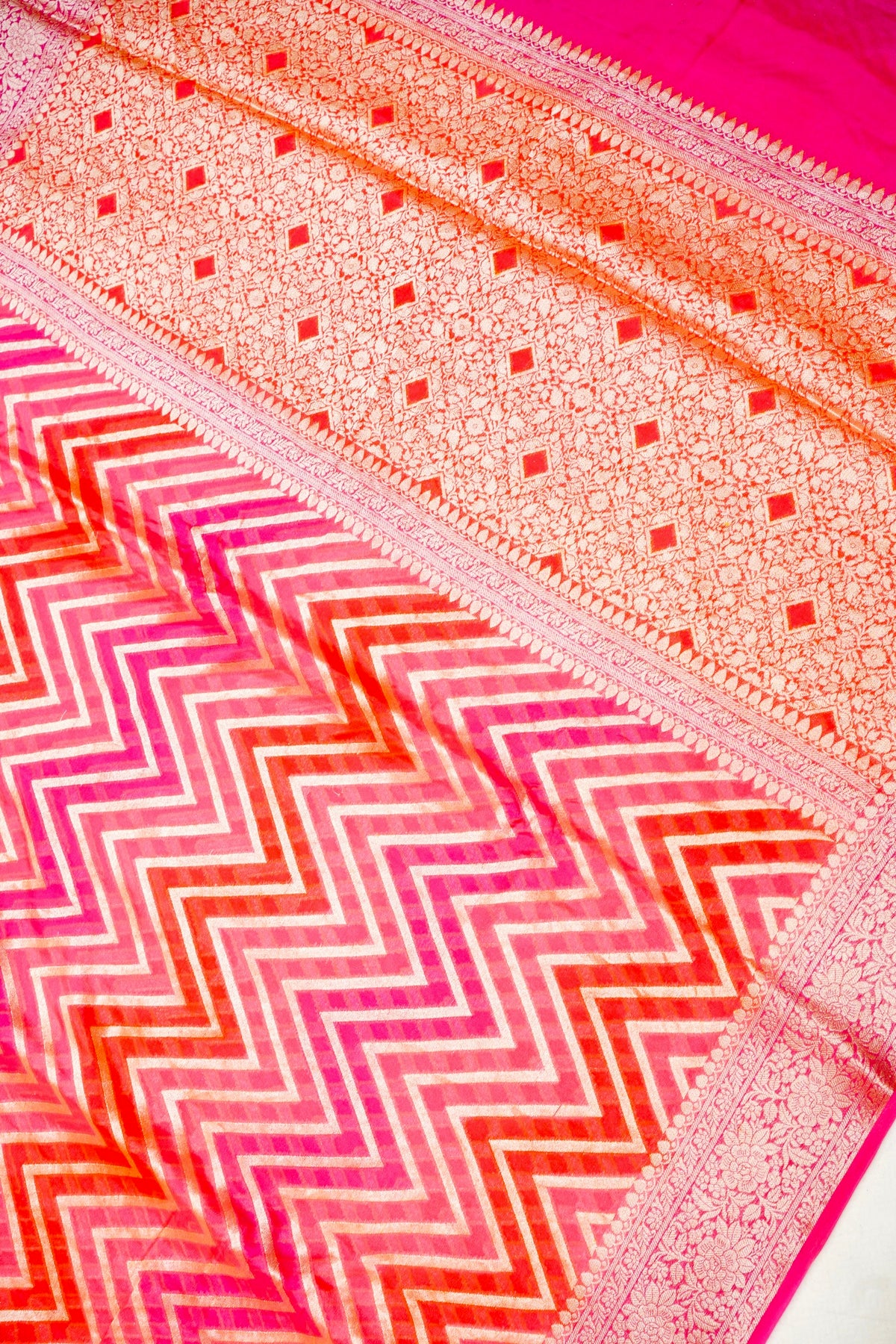 Handwoven Rangkat Banarasi Khaddi Georgette Saree