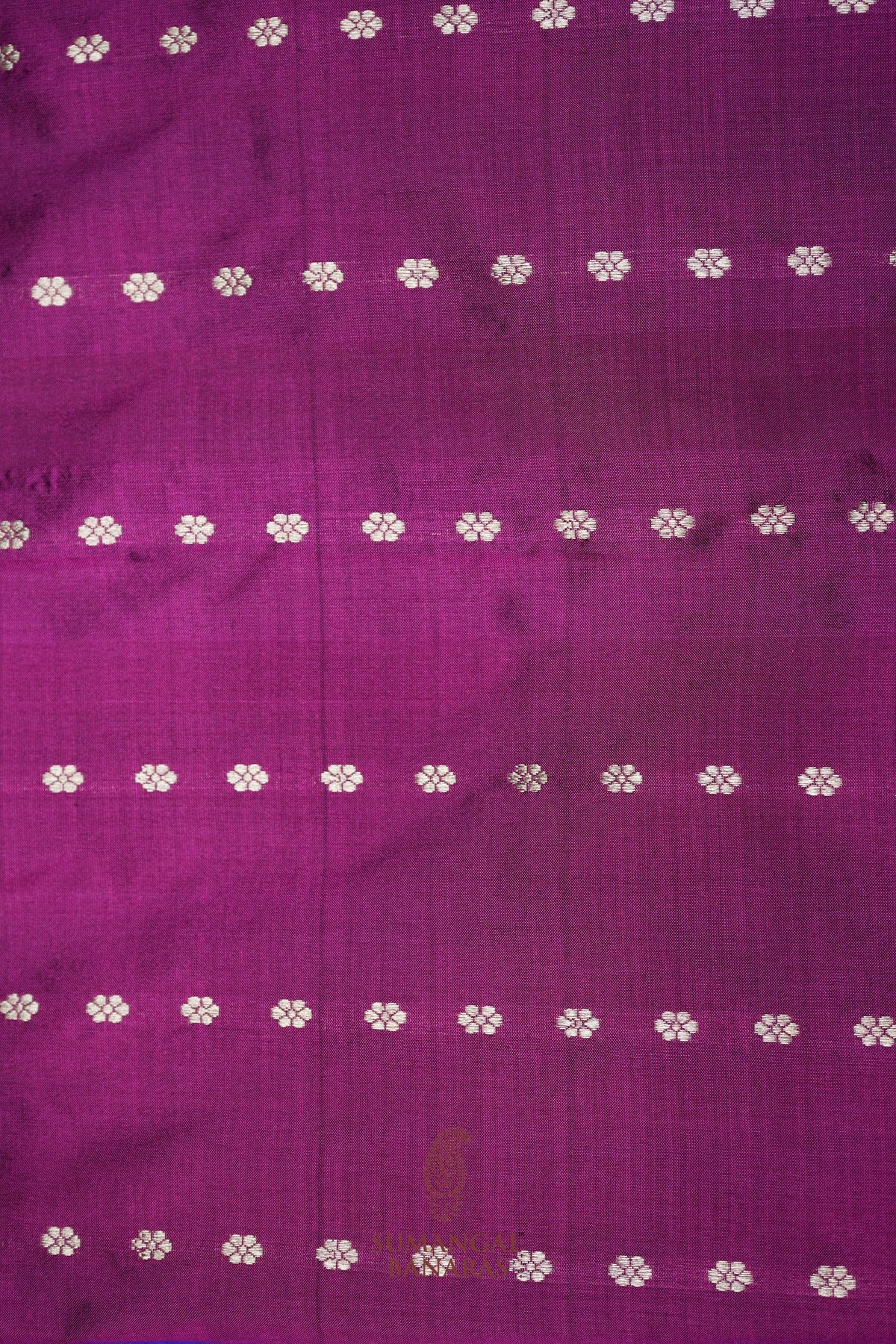 Handwoven Purple Motif Banarasi Katan Silk Saree