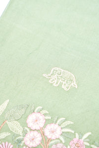 Designer Sea Green Organza Silk Suit