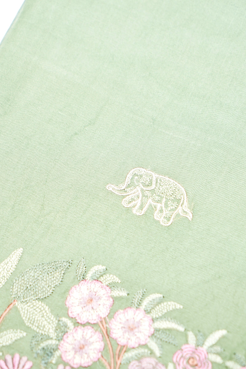 Designer Sea Green Organza Silk Suit