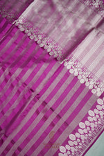 Handwoven Pink Banarasi Mashru Silk Saree