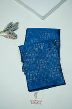 Handwoven Teal Blue Banarasi Katan Soft Silk Saree