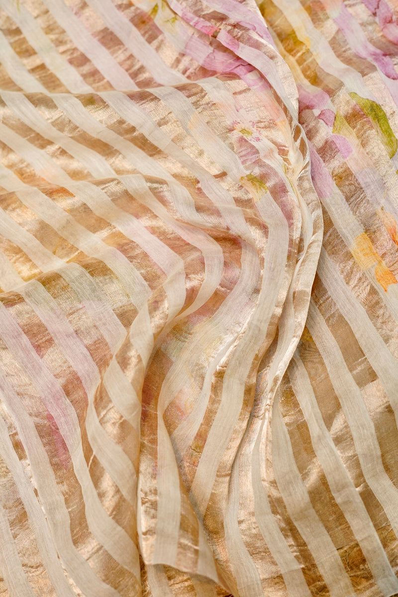 Designer Cream Moonga Silk Suit