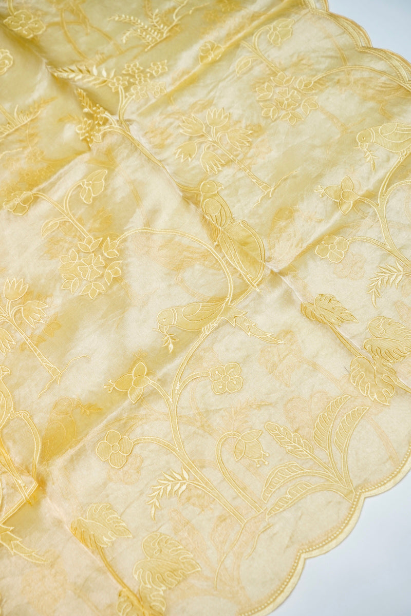 Designer Light Green  Organza Silk Suit