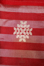 Handwoven Red Banarasi Mashru Silk Saree