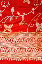 Handwoven Black Banarasi Crepe Silk Saree