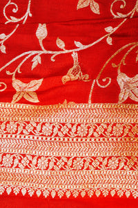 Handwoven Black Banarasi Crepe Silk Saree