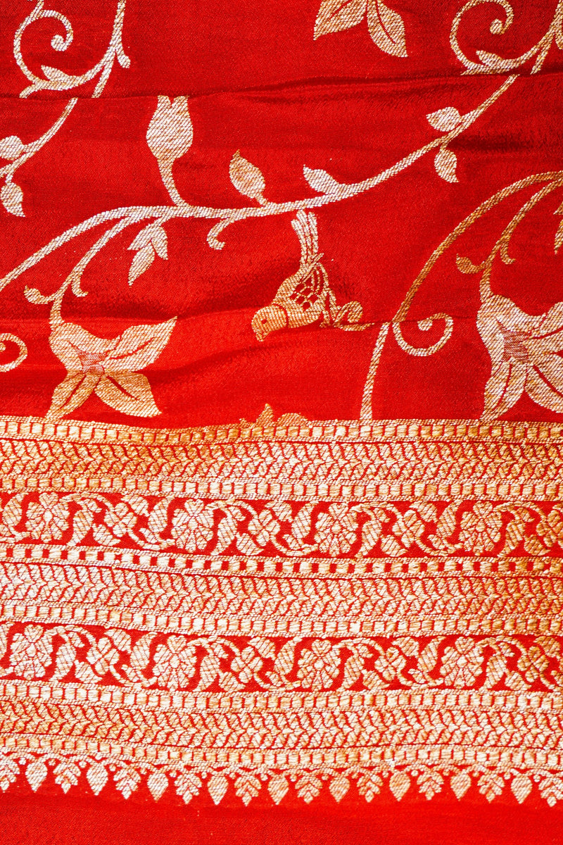 Handwoven Black Banarasi Crepe Silk Saree