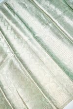 Handwoven Mint Green Banarasi Tissue Silk Saree