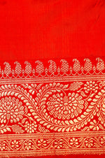 Handwoven Beige Banarasi Tussar Silk Saree