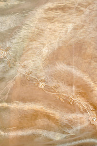 Designer Cream Glass Tissue Suit