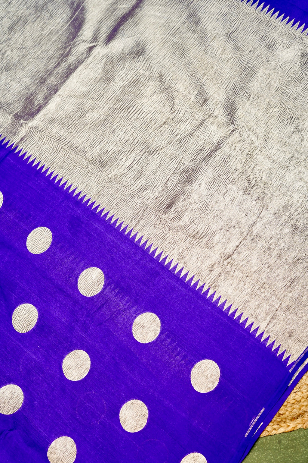 Handwoven Purple Banarasi Moonga Silk Saree