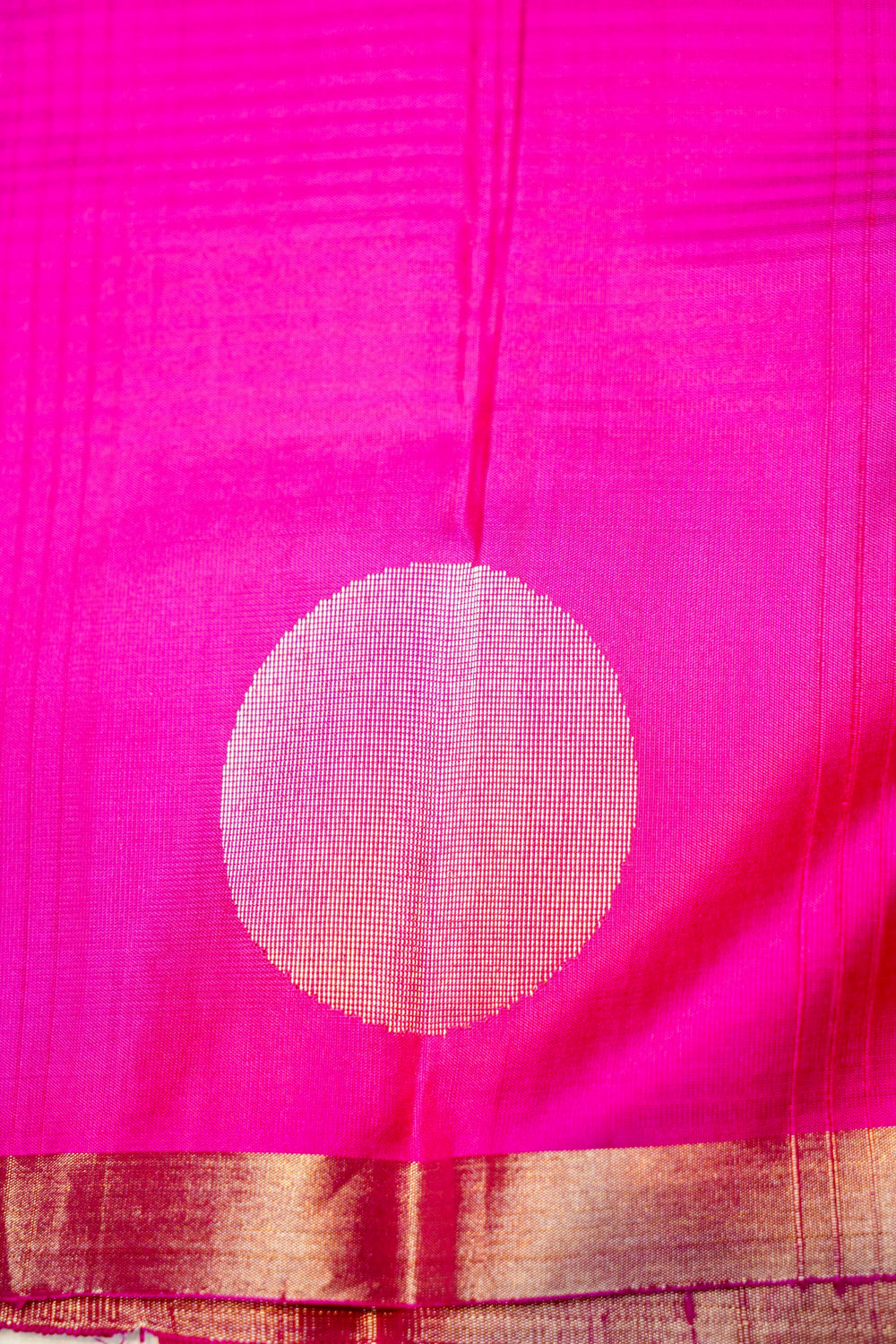Handwoven Rani Pink Banarasi Soft Silk Saree
