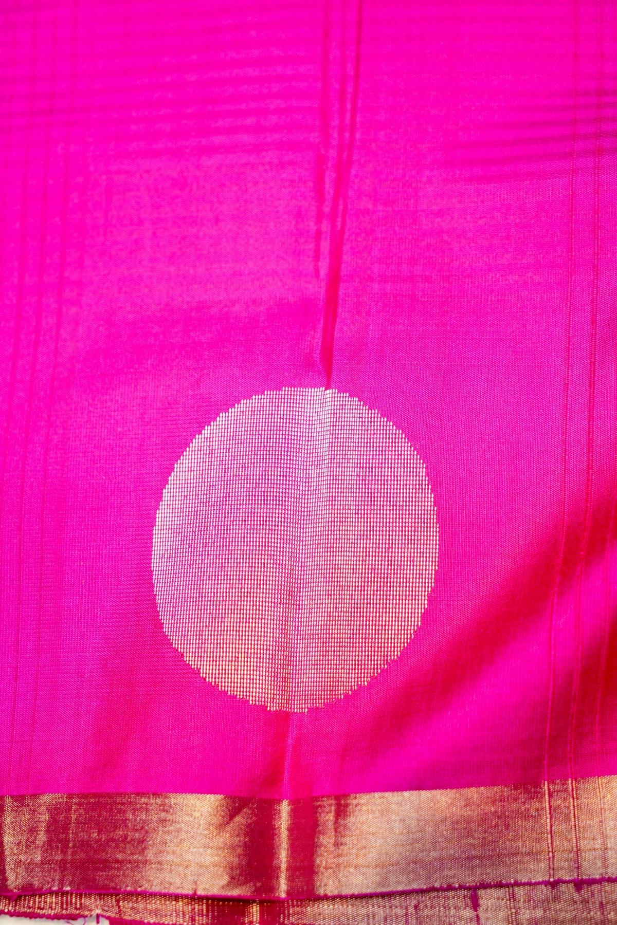 Handwoven Rani Pink Banarasi Soft Silk Saree