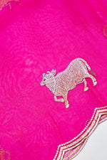 Designer  Rani Pink Organza Silk Suit