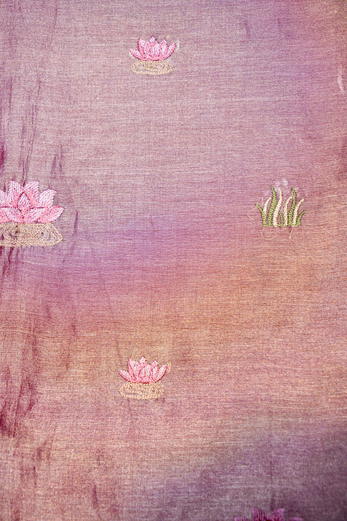 Designer Lavender Pink Tissue Silk  Suit