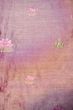 Designer Lavender Pink Tissue Silk  Suit