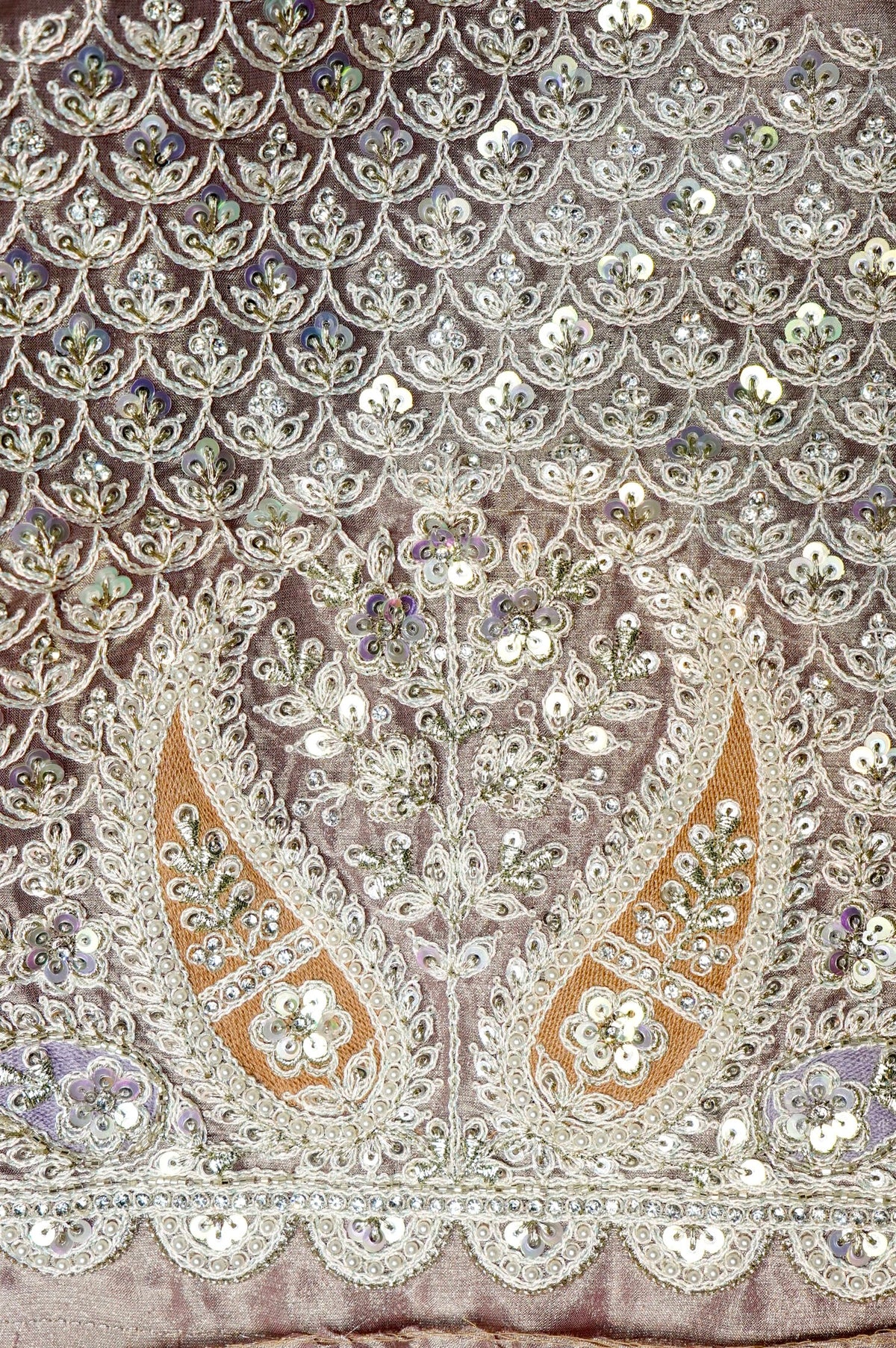 Designer Silver Handwork Tissue Silk Saree