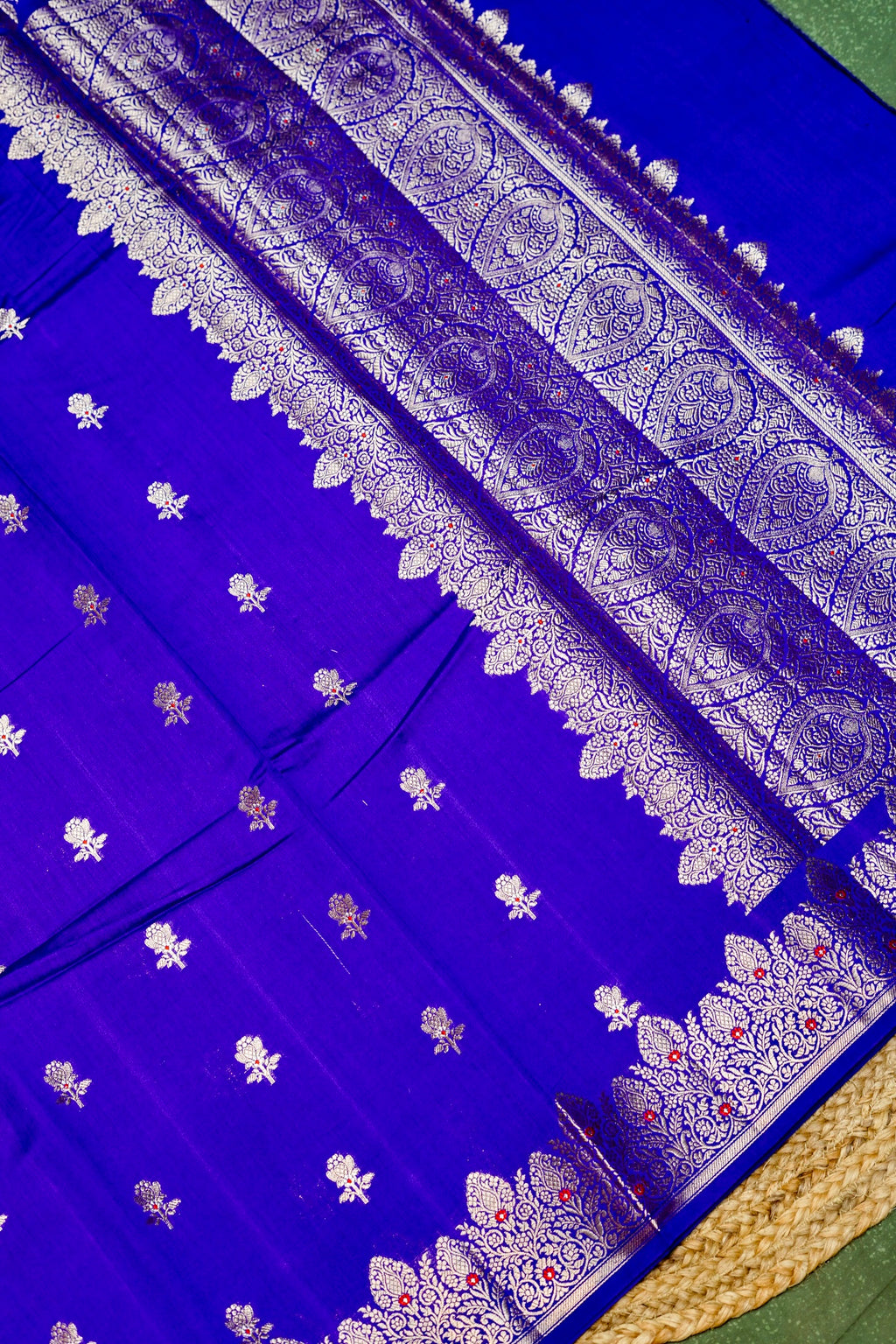 Handwoven Purple Banarasi Katan Soft Silk Saree