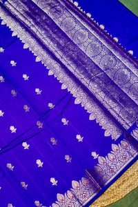 Handwoven Purple Banarasi Katan Soft Silk Saree