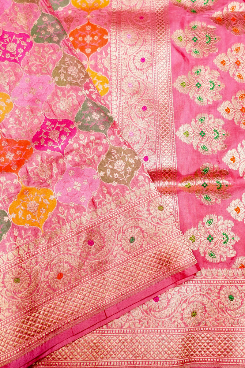 Handwoven Rangkat Banarasi Katan Silk Saree