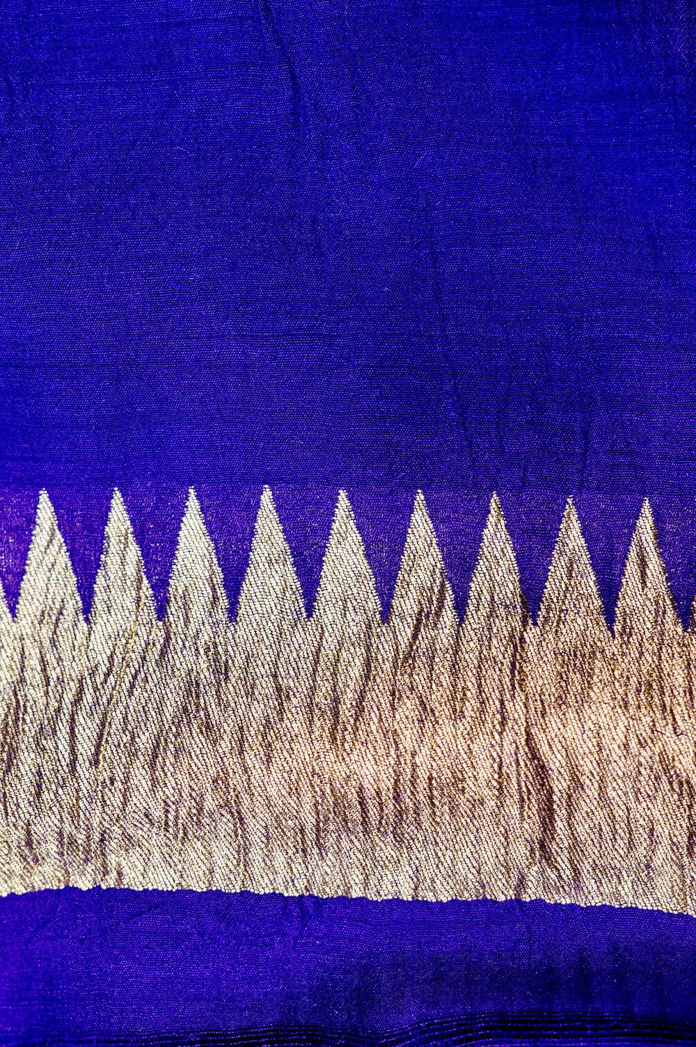 Handwoven Purple Banarasi Moonga Silk Saree