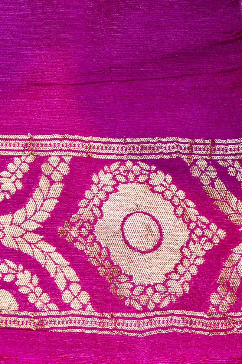 Handwoven Off White Banarasi Moonga Silk Saree