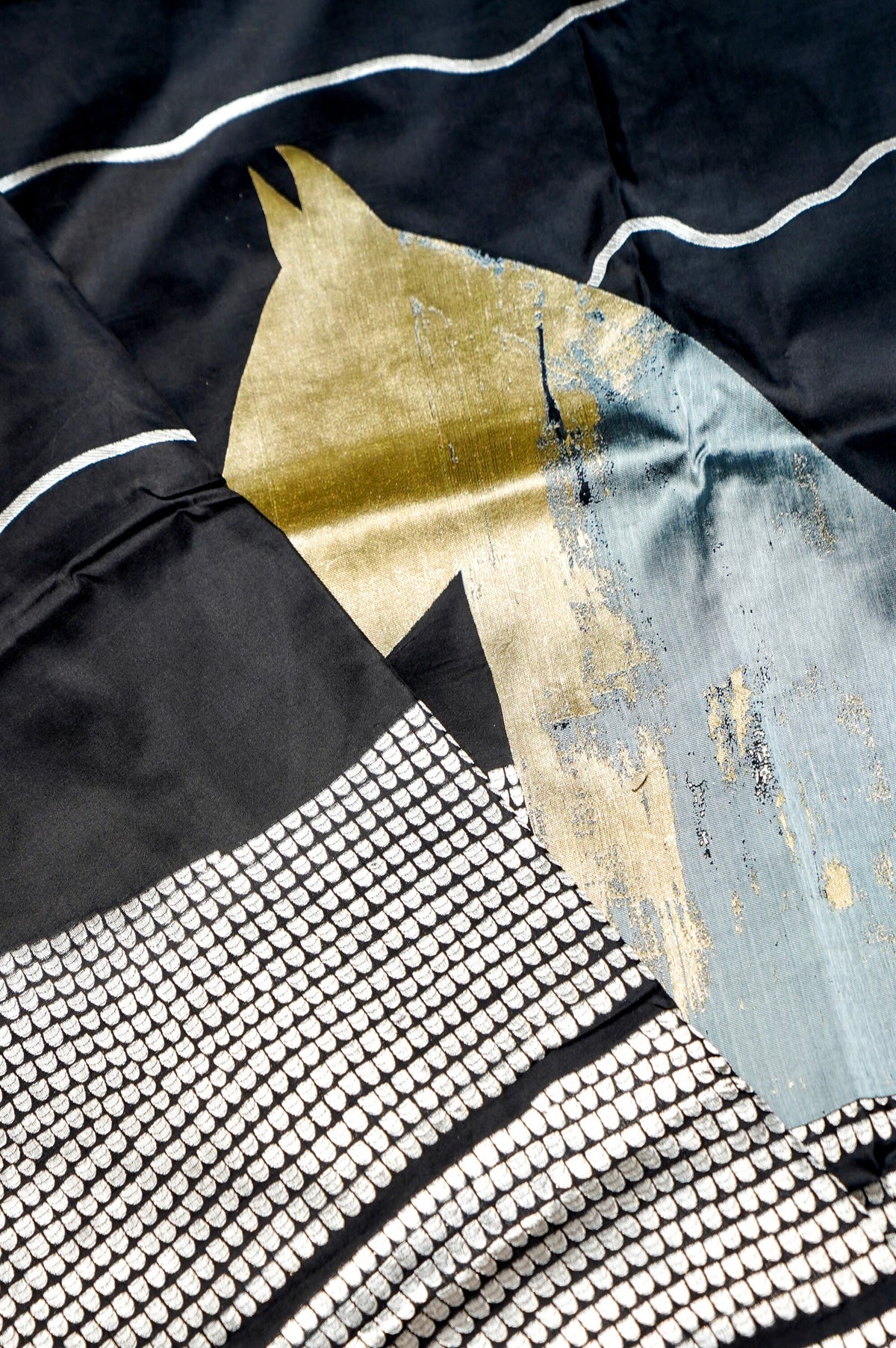 Handwoven Black Kadhwa Banarasi Katan Silk Saree