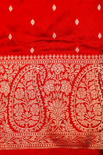 Handwoven Off White Banarasi Katan Silk Saree