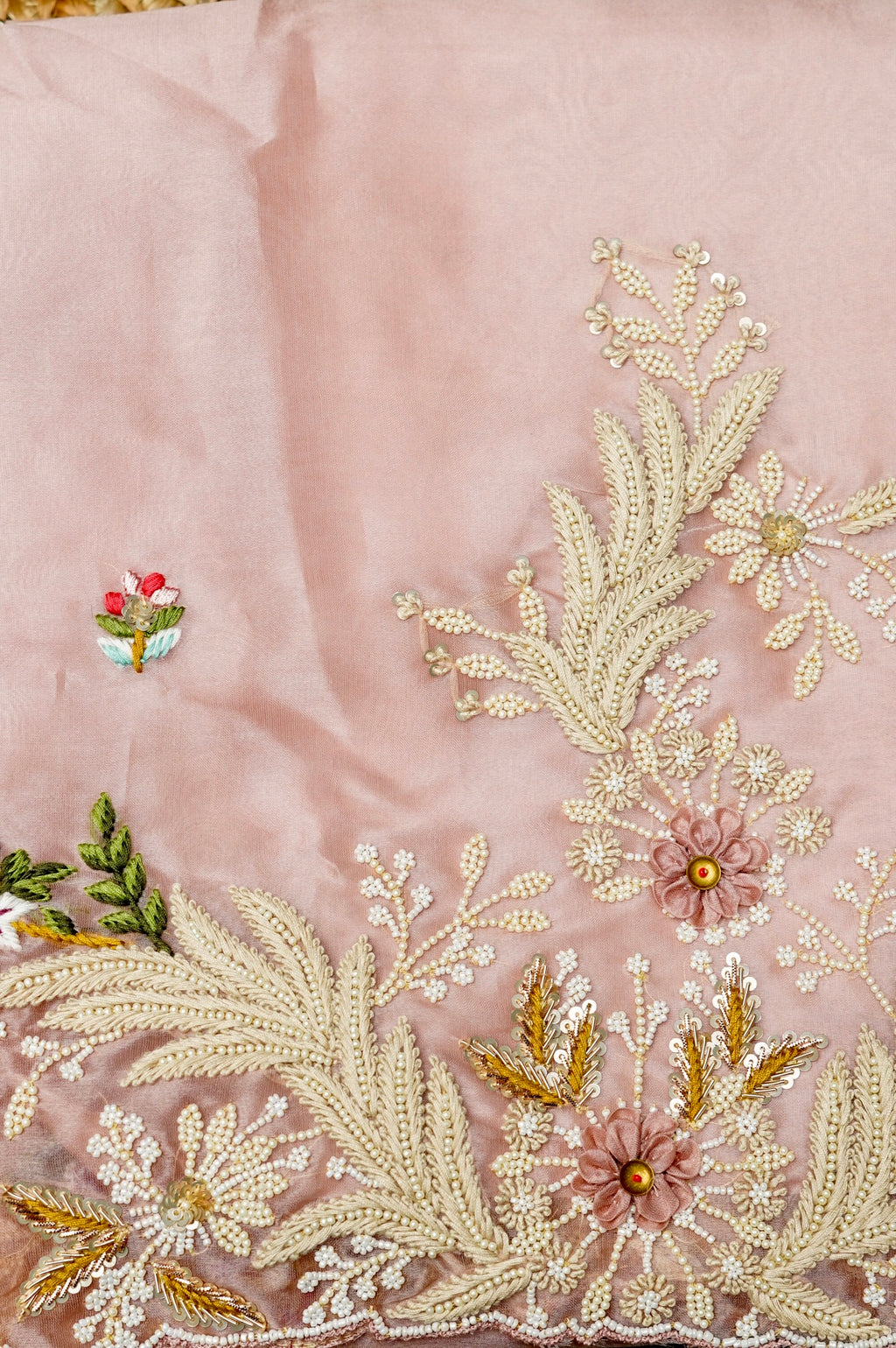 Designer Baby Pink Organza Suit