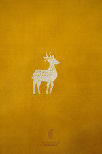 Handwoven Mustard Yellow Motif Banarasi Katan Silk Saree