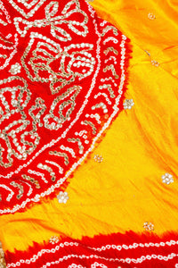 Handwoven Yellow Banarasi Gajji Silk Saree