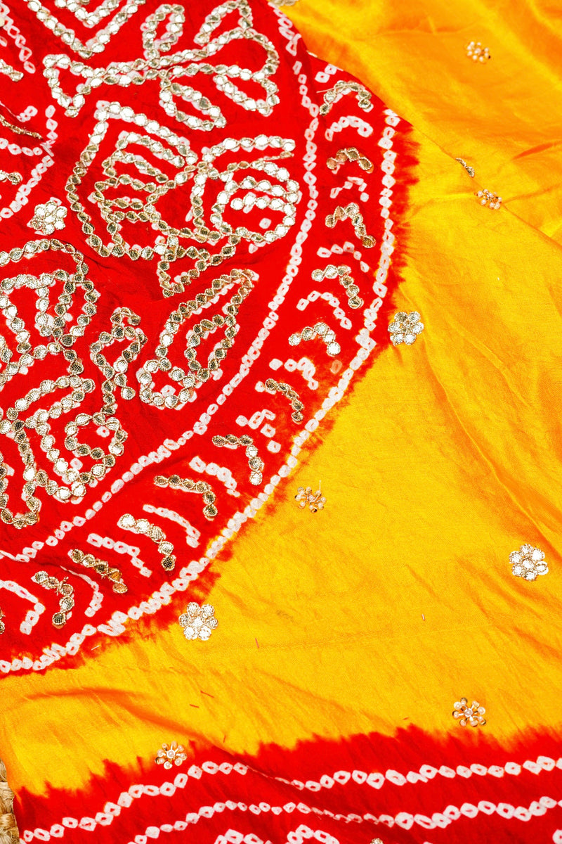 Handwoven Yellow Banarasi Gajji Silk Saree