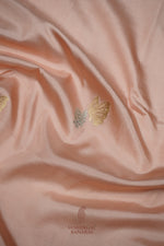 Handwoven Peach Banarasi Katan Silk Saree