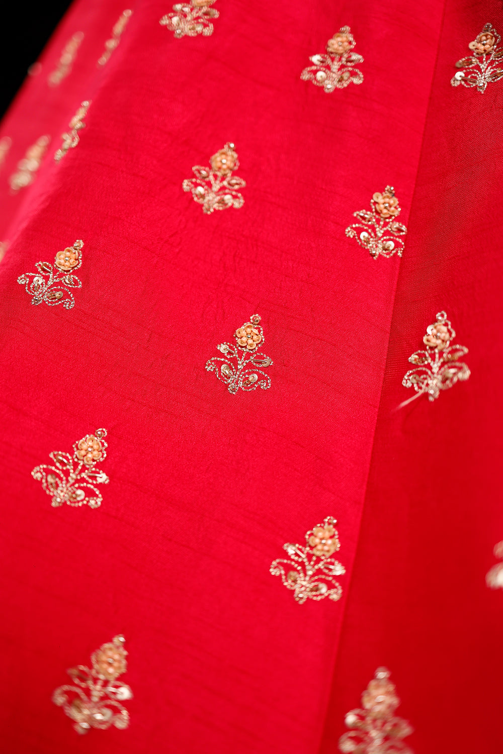 Designer Pink Raw Silk Bridal Lehenga