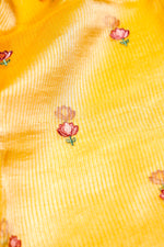 Designer Golden yellow Tissue Silk Suit