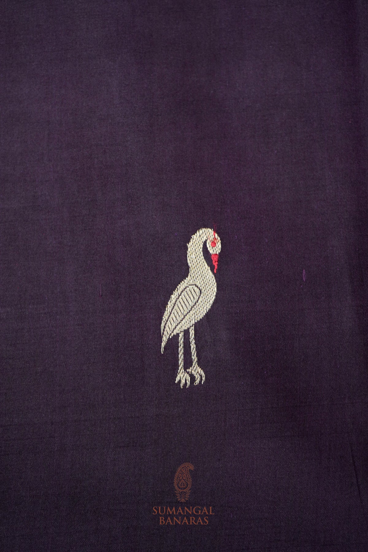 Handwoven Wine Banarasi Katan Silk Saree