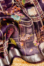 Designer Purple Moonga Silk Suit