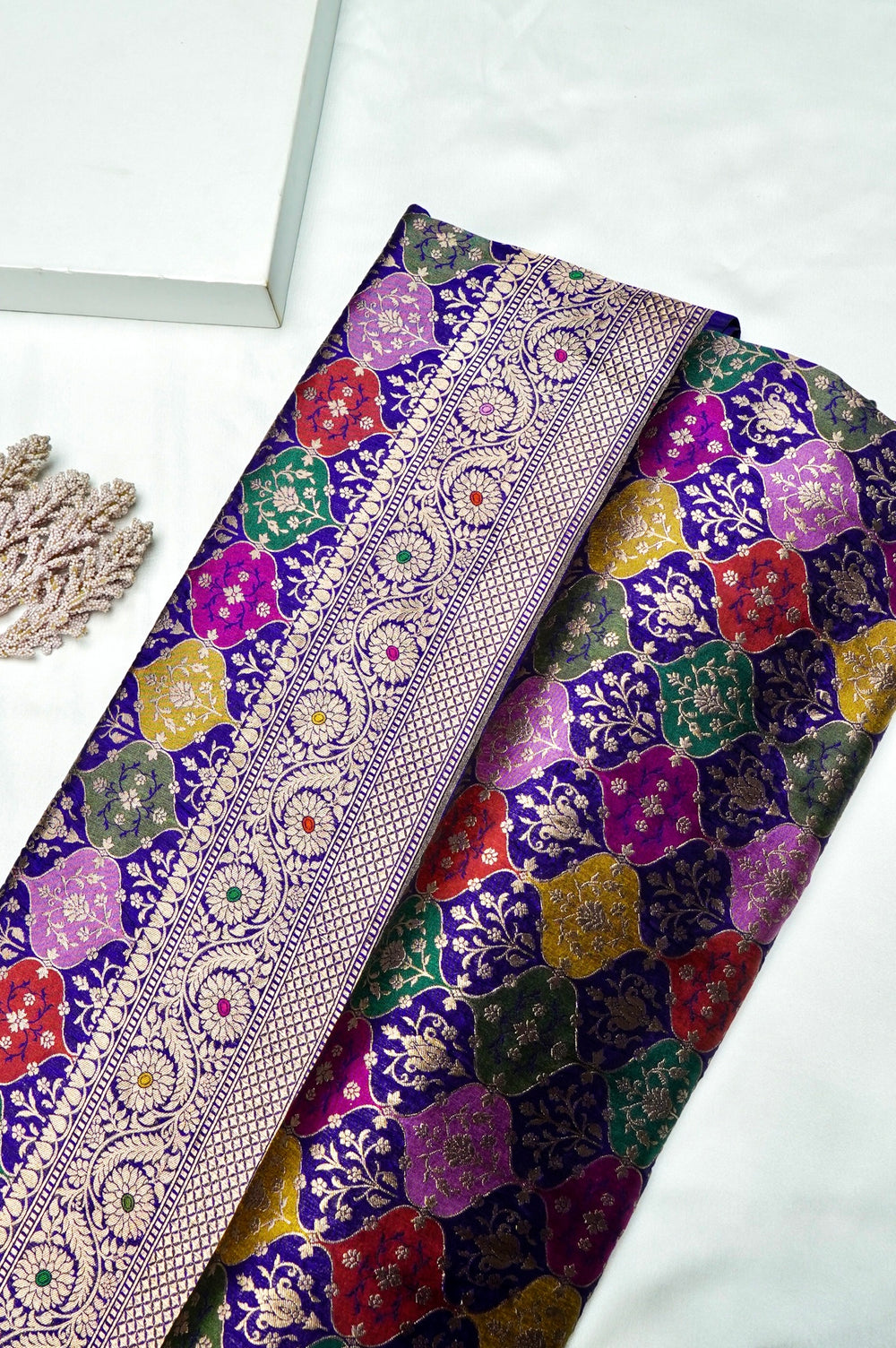 Handwoven Rangkat Banarasi Katan Silk Saree