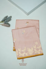 Handwoven Peach Banarasi Katan Silk Saree