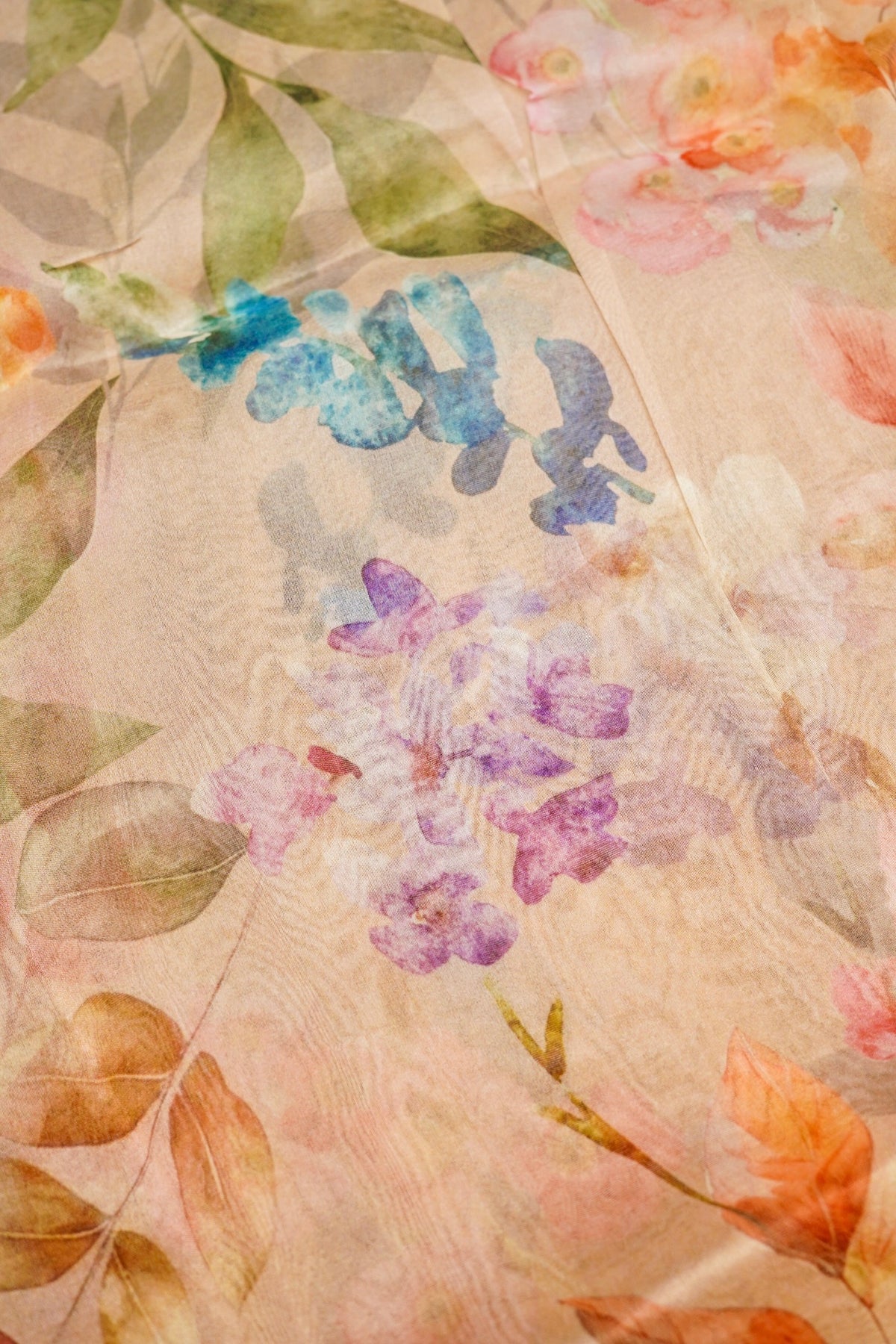 Designer Peach Moonga Silk Suit