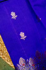 Handwoven Purple Banarasi Katan Soft Silk Saree
