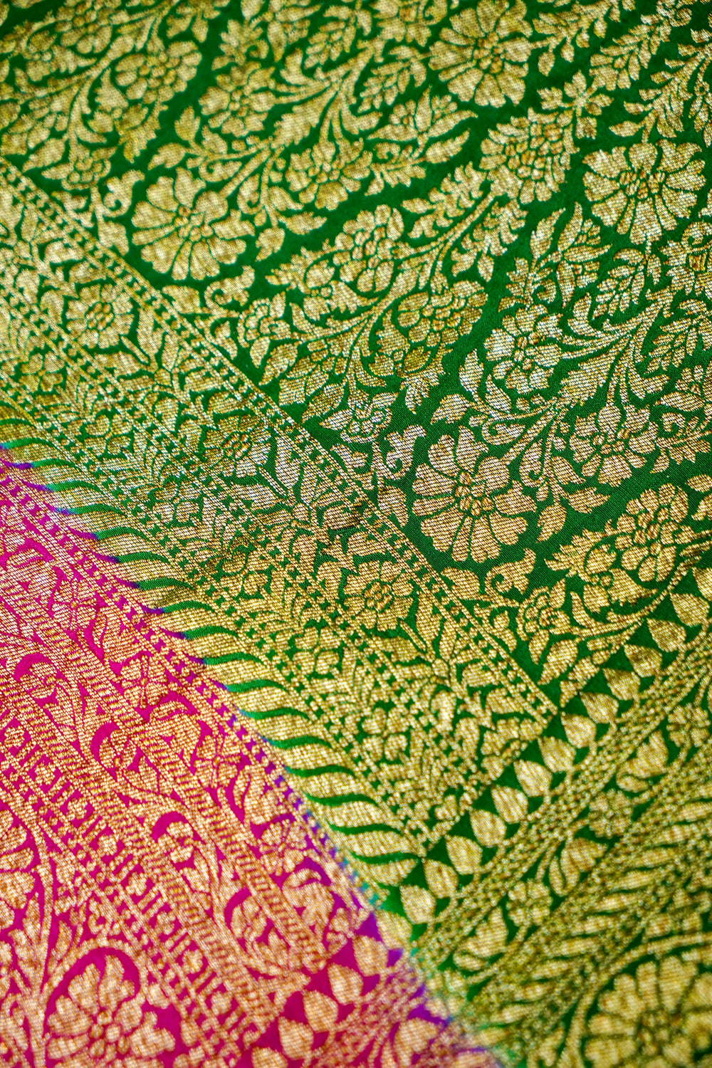 Handwoven Yellow Banarasi Georgette Silk Saree