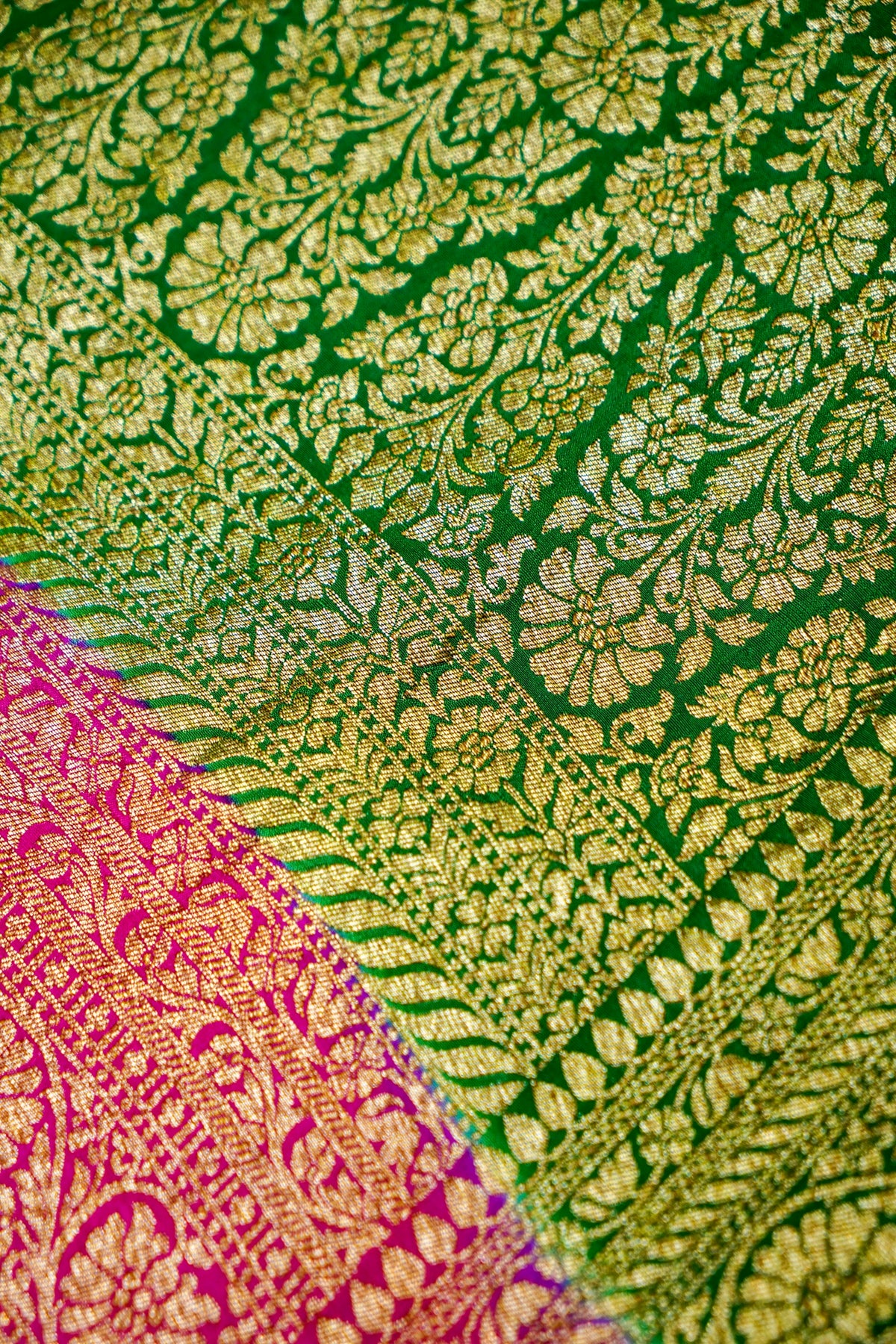 Handwoven Yellow Banarasi Georgette Silk Saree