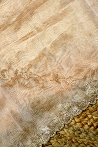 Designer Cream Glass Tissue Suit