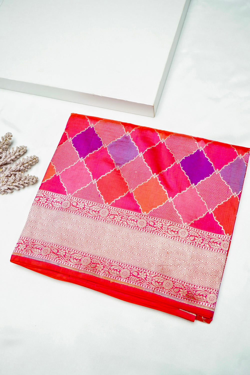Handwoven Rangkat Banarasi Katan Silk Saree